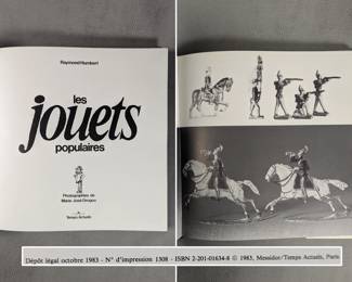 Inside page view of Les Jouets Populaires by Raymond Humbert, hardcover with dust jacket, published 1983 by Messidor/Temps Actuels, Paris