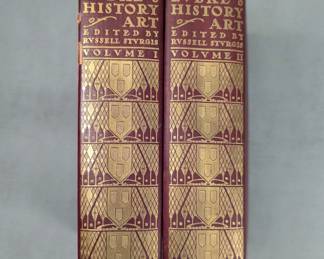 History of Art Vol. I and II by Wilhelm Lübke, edited by Russell Sturgis, hardcovers, published 1904 by Dodd, Mead & Company New York