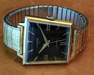 Clinton 25 Auto wrist watch, 1962-1968, 25 jewels, runs, Dugena 1060 (Forster 194) movement.