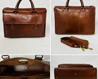 A rare vintage Ghurka Marley Hodgson No. 17 "The Satchel" briefcase in chestnut color