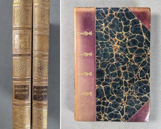 Gottfried Keller's Gesammelte Gedichte, Vol. 1 and 2, hardcover half-calf, published 1902 by J. G. Cotta'sche Buchhandlung