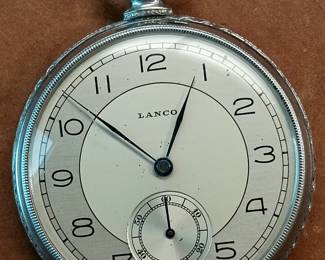 Lanco pocket watch, 1910-1920, 15 jewel movement, runs