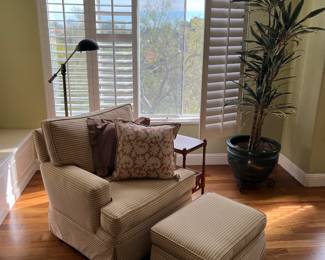 Lovely easy chair - great large plants