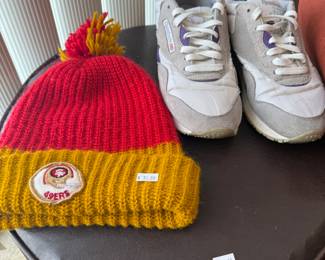 Shoes, 49ers Beanie, Ottoman