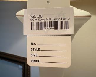 MCM Style Milk Glass Lamp