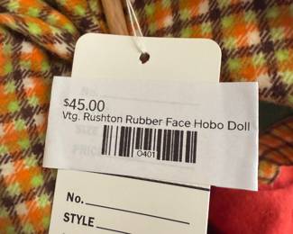 Vtg Rushton Rubber Face Hobo Doll