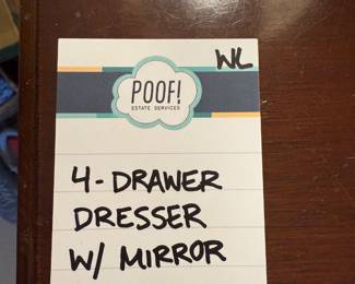 4-Drawer Dresser w/ Mirror