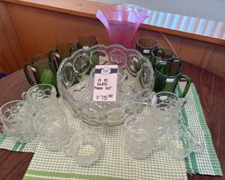 19 Pc Glass Punch Set