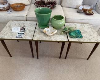 Mid-century Tables, Planters, MCM Style Ashtray