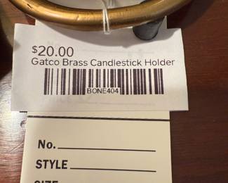 Gatco Brass Candlestick Holder