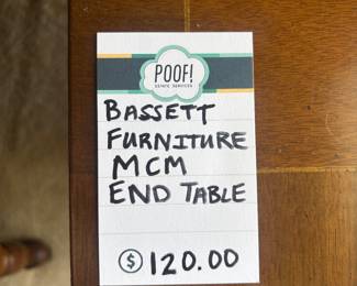 Bassett Furniture MCM End Table