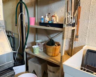 Storage Shelves, Buckets