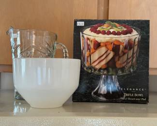 Pitcher, Elegance Trifle Bowl