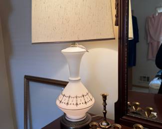MCM Style Milk Glass Lamp