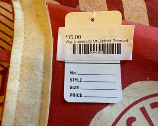 Vtg University of Detroit Pennant