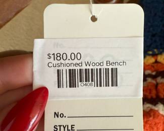 Cushioned Wood Bench