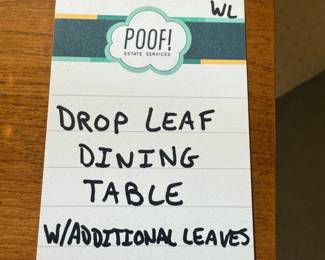 Drop Leaf Dining Table w/ Additional Leaves