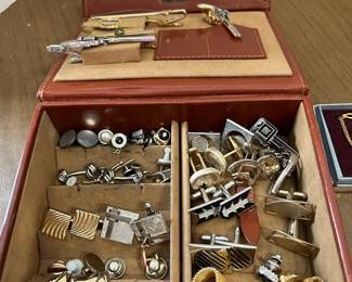 Large Lot Of Cufflinks And Tieclips