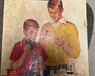 Vintage Gilbert Microscope And Lab Set