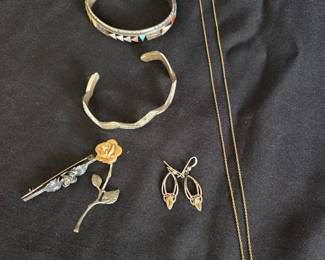 Silver And Gold Mixed Jewelry Lot