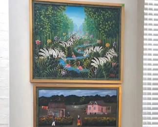 03 Signed Haitian Art Paintings