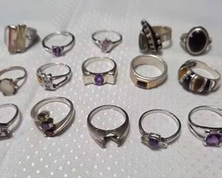 15 Sterling Silver Rings