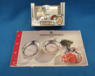 Lot 340. Silver-plated Christmas bowl set and an Ertl die-cast 1905 Ford truck
