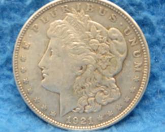 Lot 158. 1921 D Morgan Silver Dollar