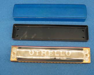 Lot 88. Koestler Othello 40-hole diatonic harmonica in the key of G made in Germany-U.S. Zone in the box. Sounds great. harmonicas.