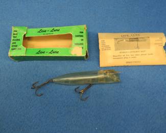 Lot 316. Vintage Rice Eng. Co. 4" Live Lure in the box with papers