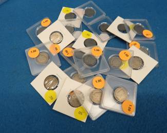 Lot 123. 21 liberty head nickels. Dates range from 1895-1912 D.