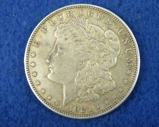 Lot 300. 1921 D Morgan Silver Dollar
