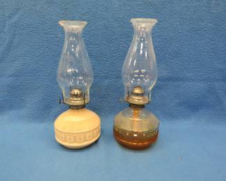 Lot 327. Pair of contemporary oil lamps