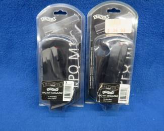 Lot 104. Two new in the package 9mm Walther PPQ M1 15-round magazines.