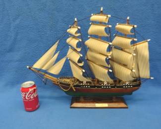 Lot 321. Wooden sailing ship mantle decor