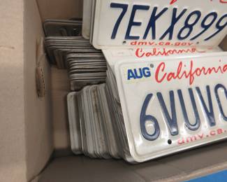Lot 71. Approx. 31 lbs. of California license plates