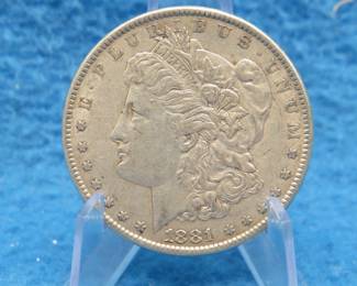 Lot 64. 1881 P Morgan silver dollar