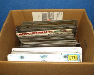 Lot 206. 21 lbs. of mixed states license plates