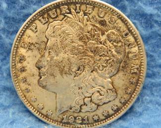 Lot 291. 1921 P Morgan Silver Dollar