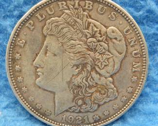 Lot 159. 1921 D Morgan Silver Dollar