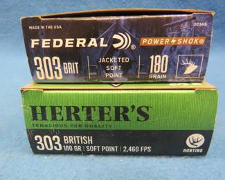 Lot 171. Forty 303 British rounds. 20 Federal and 20 Herter's.