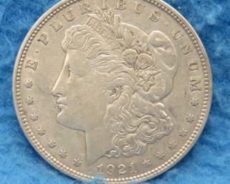 Lot 258. 1921 P Morgan Silver Dollar
