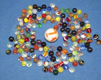 Lot 163. Marbles including a giant shooter