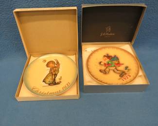Lot 35. 1971 and 1973 Hummel Christmas plates
