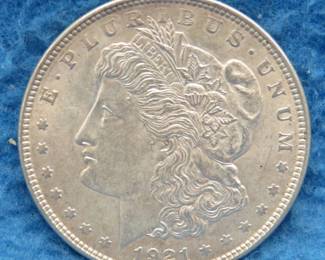 Lot 138. 1921 P Morgan Silver Dollar