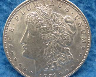 Lot 119. 1921 P Morgan Silver Dollar