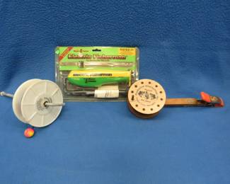 Lot 52. Two rattle-reels and a NIP electric fillet knife