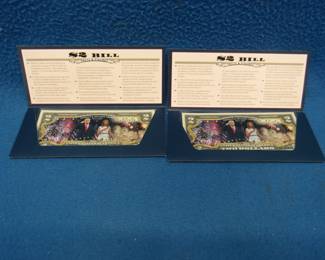 Lot 27. Two $2.00 bills depicting Donald and Melania Trump