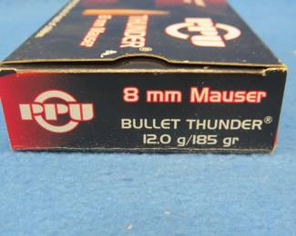 Lot 176. 20 PPU 8 mm Mauser. 185-grain.