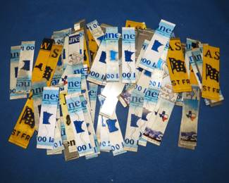 Lot 55. License plate center-cut symbols. Most are from Minnesota.